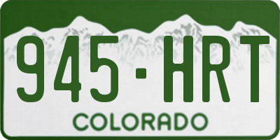 CO license plate 945HRT