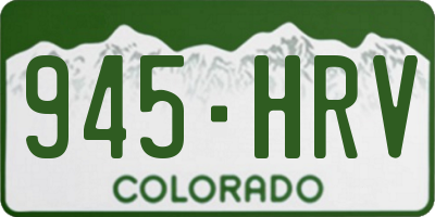 CO license plate 945HRV