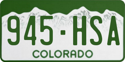 CO license plate 945HSA