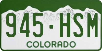 CO license plate 945HSM