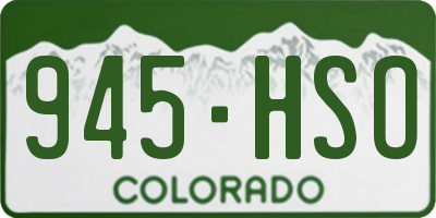 CO license plate 945HSO