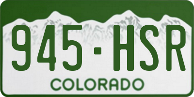 CO license plate 945HSR