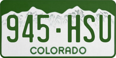 CO license plate 945HSU