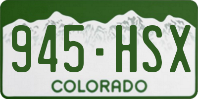 CO license plate 945HSX