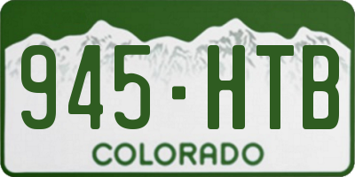 CO license plate 945HTB