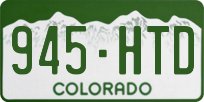 CO license plate 945HTD