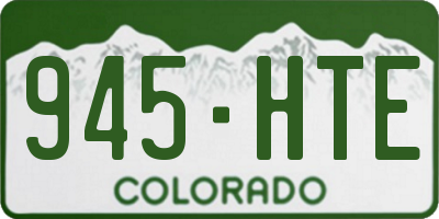 CO license plate 945HTE
