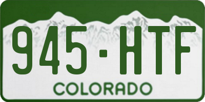 CO license plate 945HTF
