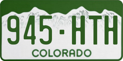 CO license plate 945HTH