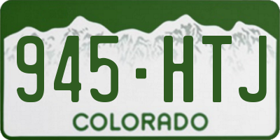CO license plate 945HTJ