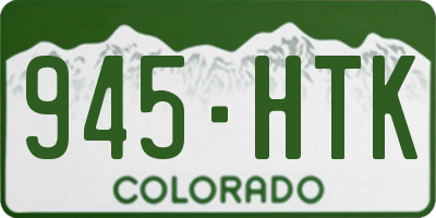 CO license plate 945HTK