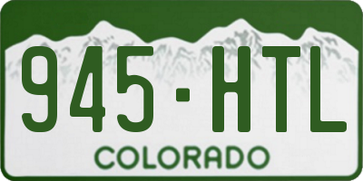CO license plate 945HTL