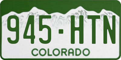 CO license plate 945HTN