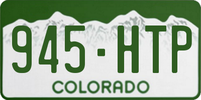CO license plate 945HTP