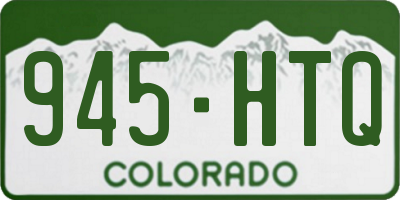 CO license plate 945HTQ
