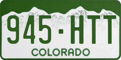 CO license plate 945HTT