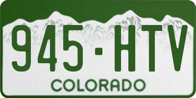 CO license plate 945HTV
