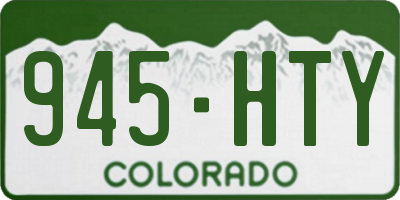CO license plate 945HTY