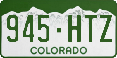 CO license plate 945HTZ