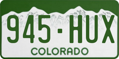 CO license plate 945HUX