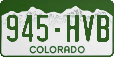 CO license plate 945HVB