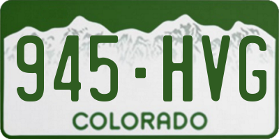 CO license plate 945HVG