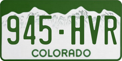 CO license plate 945HVR