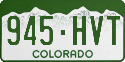 CO license plate 945HVT