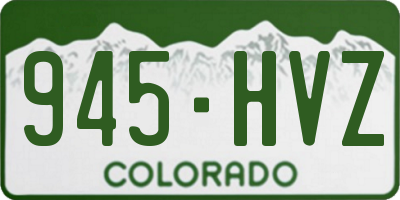 CO license plate 945HVZ