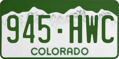 CO license plate 945HWC