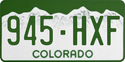 CO license plate 945HXF