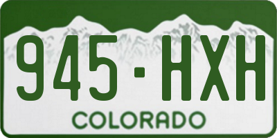 CO license plate 945HXH