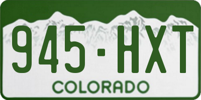 CO license plate 945HXT