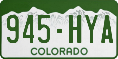 CO license plate 945HYA