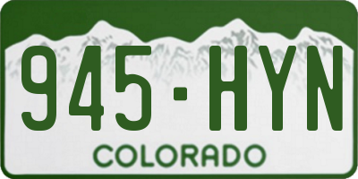 CO license plate 945HYN