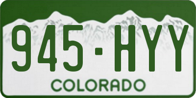 CO license plate 945HYY