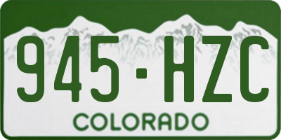 CO license plate 945HZC