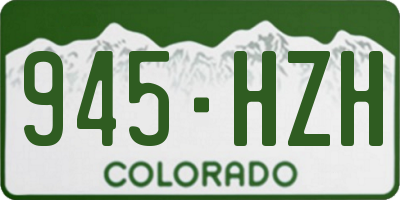 CO license plate 945HZH