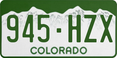 CO license plate 945HZX