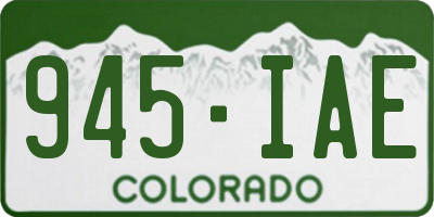 CO license plate 945IAE