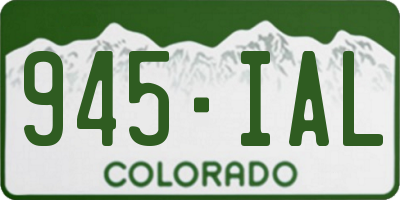 CO license plate 945IAL