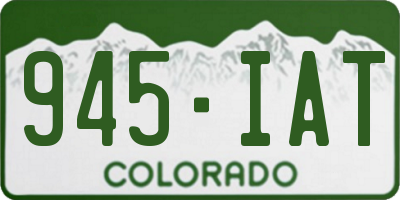 CO license plate 945IAT