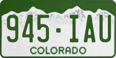 CO license plate 945IAU