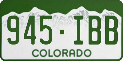 CO license plate 945IBB