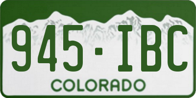 CO license plate 945IBC