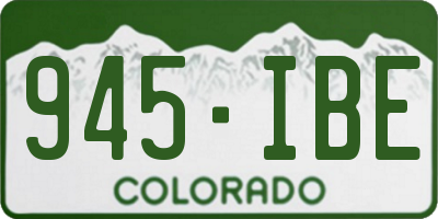 CO license plate 945IBE