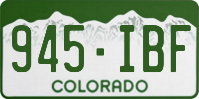 CO license plate 945IBF
