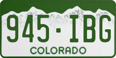CO license plate 945IBG