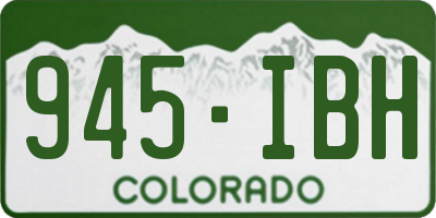 CO license plate 945IBH