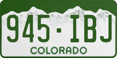 CO license plate 945IBJ